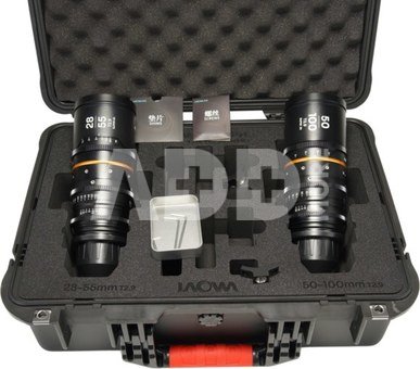 Laowa Nanomorph S35 Zoom 2 Lens&Acirc; Bundle &Acirc; (28 55mm, 50 100mm) (Amber) Arri PL