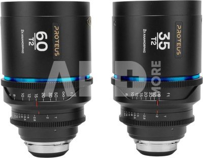 Laowa Proteus 2xAnamorphic 2-Lens Bundle Set A (35mm, 60mm) - Blue - Arri PL/Canon EF (feet)