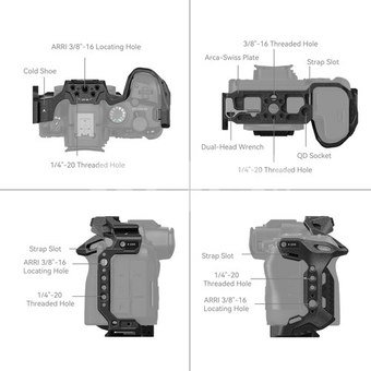 &ldquo;Black Mamba&rdquo; Camera Cage for Canon EOS R6 Mark II 4161