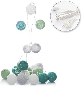 LED medvilniniai kamuoliai ( Cotton ball) 20 vnt. elektra SAVEX
