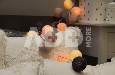 LED medvilniniai kamuoliai ( Cotton ball) 20 vnt. elektra SAVEX