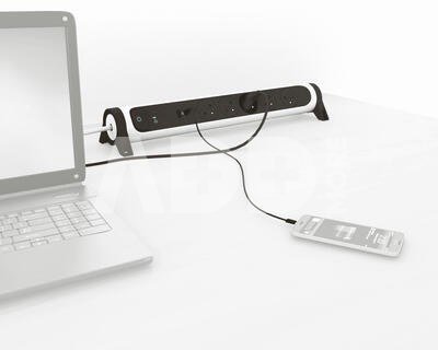 Legrand Przedluzacz ochr. 5x2PZ +USB A/C 1,5m bialo-cza