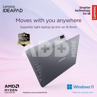 Lenovo IdeaPad Slim 3 15AMN8 | Arctic Grey | 15.6 " | TN | FHD | 1920 x 1080 pixels | Anti-glare | AMD Ryzen 3 | 7320U | 16 GB | Soldered LPDDR5 | Solid-state drive capacity 512 GB | AMD Radeon 610M Graphics | Windows 11 Home | 802.11ax | Bluetooth version 5.2 | Keyboard language English | Warranty 24 month(s) | Battery warranty 12 month(s)