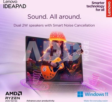 Lenovo IdeaPad Slim 3 15AMN8 | Arctic Grey | 15.6 " | TN | FHD | 1920 x 1080 pixels | Anti-glare | AMD Ryzen 3 | 7320U | 16 GB | Soldered LPDDR5 | Solid-state drive capacity 512 GB | AMD Radeon 610M Graphics | Windows 11 Home | 802.11ax | Bluetooth version 5.2 | Keyboard language English | Warranty 24 month(s) | Battery warranty 12 month(s)