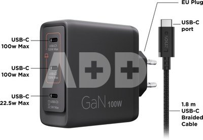 Lenovo Multi-port USB-C GaN Charger | 100 W