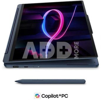 Lenovo Yoga 9 2-in-1 14IPH11 Intel | Cosmic Blue | 14 " | OLED | Touchscreen | 2.8K WQXGA+ | 2880 x 1800 pixels | Intel Core Ultra 7 | 355 | 32 GB | Soldered LPDDR5X | Solid-state drive capacity 1000 GB | Intel Graphics | Windows 11 Home | 802.11be | Bluetooth version 5.4 | Keyboard language Nordic | Keyboard backlit | Warranty 24 month(s) | Battery warranty 12 month(s)
