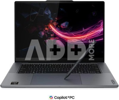 Lenovo Yoga Pro 7 15ASH11 AMD | Thunder Grey | 15.3 " | OLED | Touchscreen | 2.5K WQXGA | 2560 x 1600 pixels | AMD Ryzen AI Max+ | 388 | 64 GB | Soldered LPDDR5X | Solid-state drive capacity 1000 GB | AMD Radeon 8060S Graphics | Windows 11 Pro | 802.11be | Bluetooth version 5.4 | Keyboard language Nordic | Keyboard backlit | Warranty 24 month(s) | Battery warranty 12 month(s)