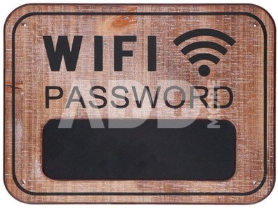 Lenta užrašams WIFI slaptažodis MDF 39x29x0,9 cm 871125214687