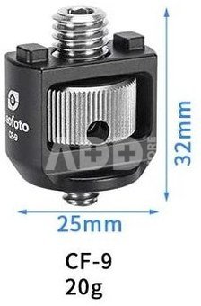 Leofoto CF-9 1/4" Male to 3/8" Male Adapter Accessory Ideal for Magic Arm Tripod Mount
