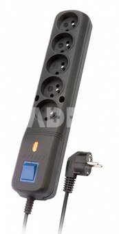 Lestar Surge Protector LV-530W, 1L, 2.5m, black