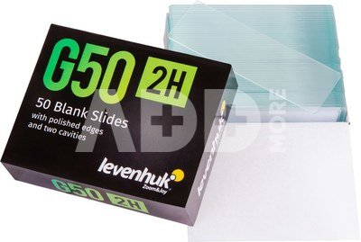 Levenhuk G50 2H Double Cavity Blank Slides, 50 vnt