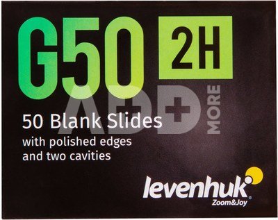 Levenhuk G50 2H Double Cavity Blank Slides, 50 vnt