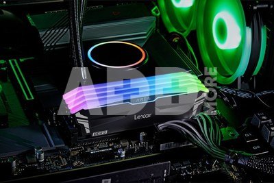 Lexar 2x16GB ARES Gaming UDIMM DDR5 6800 Memory with Black heatsink and RGB lighting Lexar