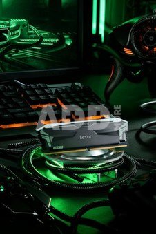 Lexar 2x16GB ARES Gaming UDIMM DDR5 6800 Memory with Black heatsink and RGB lighting Lexar