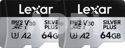 Lexar microSDXC Professional SILVER Plus UHS-I/U3/A2/4K R205/W100 (V30) 64GB - 2pack