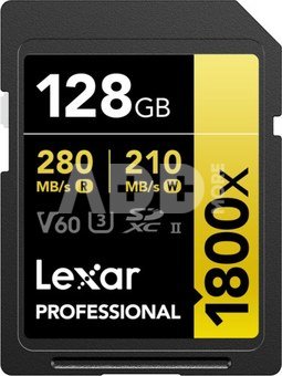 LEXAR Pro 1800x R280/W210 128GB SDXC U3 (V60) UHS-III