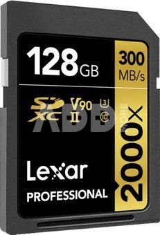 LEXAR PRO 2000X SDHC/SDXC UHS-II U3(V90) R300/W260 (W/O CARDREADER) 128GB