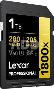Lexar SDXC Pro 1800x U3 UHS-II R280/W210 (V60) 1TB