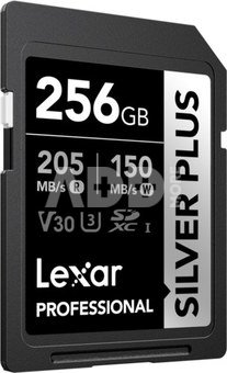 Lexar SDXC Professional SILVER Plus UHS-I/U3/A2/4K R205/W150 (V30) 256GB