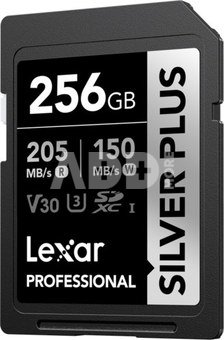 Lexar SDXC Professional SILVER Plus UHS-I/U3/A2/4K R205/W150 (V30) 256GB