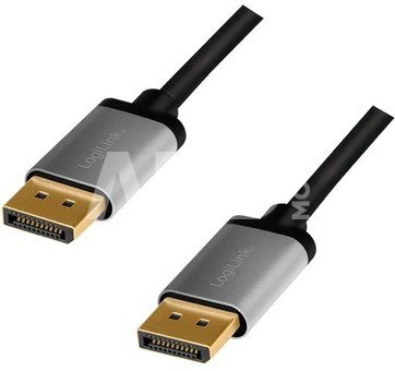 LogiLink DisplayPort cable, 4K/60 Hz,DP/M do DP/M,alu, 2m