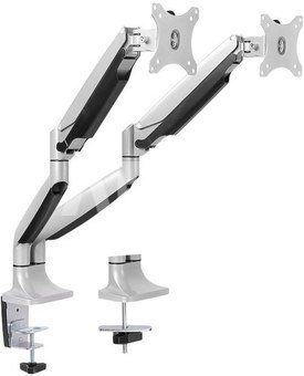 Logilink BP0043 Dual Monitor Desk mount, 13"-32",gas spring, aluminum