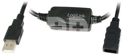 LogiLink Extension Cable USB 2.0 black, 10m