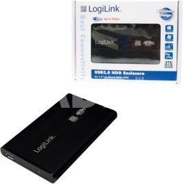 Logilink External hard drive enclosure, black 2.5", SATA, USB 3.0
