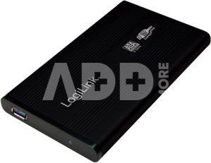 Logilink External hard drive enclosure, black 2.5", SATA, USB 3.0