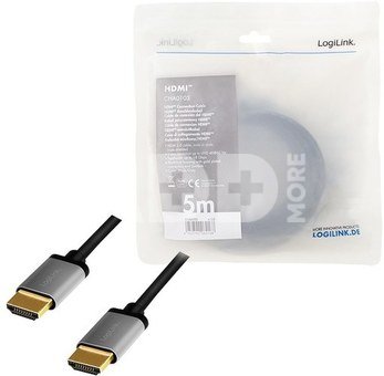 LogiLink HDMI cable 4k/60hZ, ALU , black, 5m