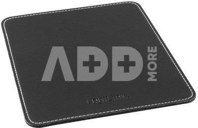 Mousepad in leather design Black