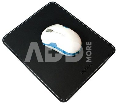 Mousepad in leather design Black