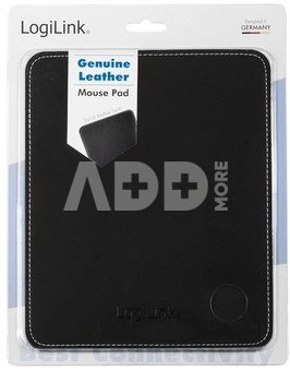 Mousepad in leather design Black