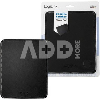 Mousepad in leather design Black