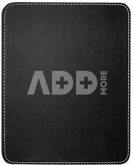 Mousepad in leather design Black