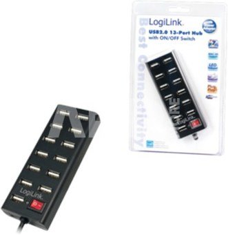 Logilink UA0126 USB Hub 13-Port USB2.0 with power adapter 3.5A,