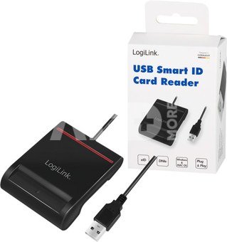 Logilink USB 2.0 card reader, for smart ID CR0047 Black