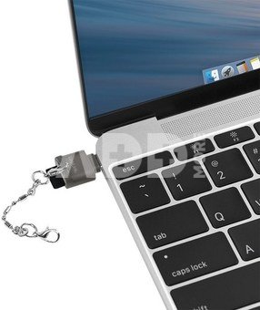 LogiLink USB-C to microSD card readeras a keychain