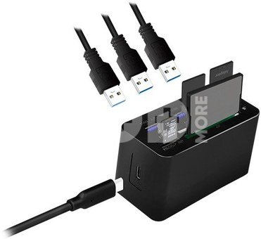 LogiLink USB3.2 Gen 1 docking sta tion, 8-port, mini,blac