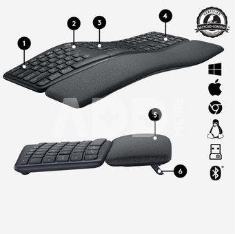 Logitech ERGO K860 920-010108 klaviatūra
