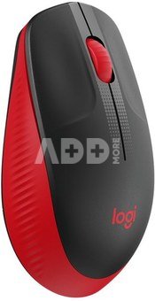 Logitech Full size Mouse M190  Wireless, Red, USB