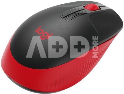 Logitech Full size Mouse M190  Wireless, Red, USB