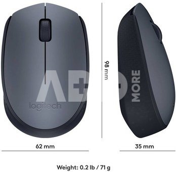 Logitech Wireless Mouse M170 - GREY - 2.4GHZ