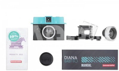 Lomography fotoaparatas Diana Baby&12 mm objektyvas + Lomo Metropolis fotojuosta (110 formato)