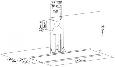 MC-756 Keyboard holder VESA 75x75, 100x100