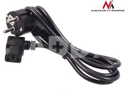 Maclean Power cable angled 3 pin plug 5M EU MCTV-804