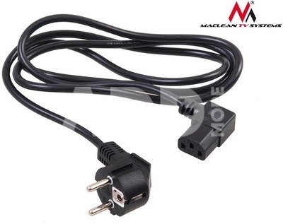 Maclean Power cable angled 3 pin plug 5M EU MCTV-804