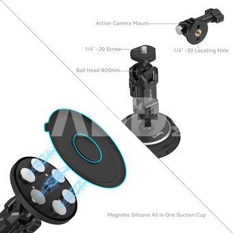 Magic Arm Magnetic Suction Cup Mounting Support Kit for Action Cameras 4466