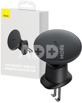 magnetic Car Phone Holder Baseus with wireless charging CW01 (Black)