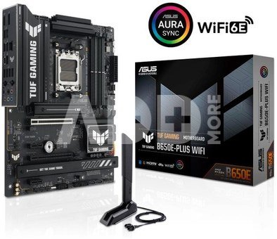Mainboard|ASUS|AMD B650|SAM5|ATX|Memory DDR5|Memory slots 4|1xPCI-Express 4.0 1x|1xPCI-Express 4.0 16x|1xPCI-Express 5.0 16x|3xM.2|1xHDMI|1xDisplayPort|6xUSB 2.0|3xUSB 3.2|1xUSB-C|1xRJ45|3xAudio port|TUFGAMINGB650EPLUSWIFI